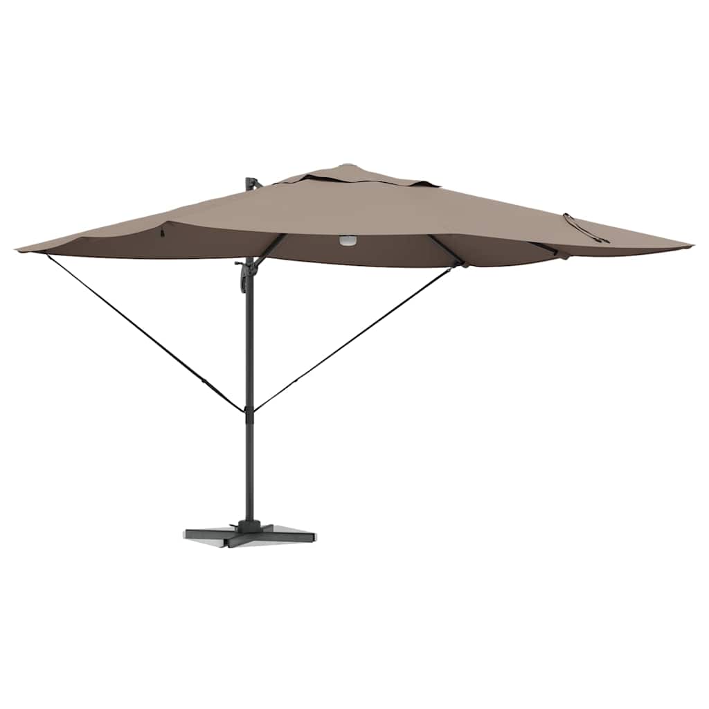 Parasol 351 X 250 X 253 Cm Polyester En Aluminium Taupe