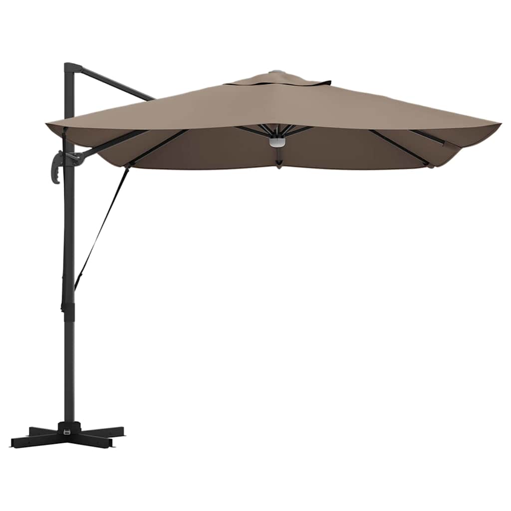 Parasol 351 X 250 X 253 Cm Polyester En Aluminium Taupe