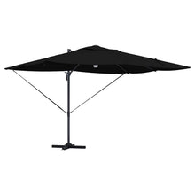 Parasol 351 X 250 X 253 Cm Polyester En Aluminium Zwart