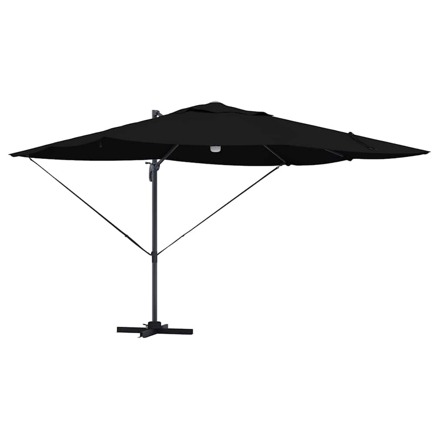 Parasol 351 X 250 X 253 Cm Polyester En Aluminium Zwart