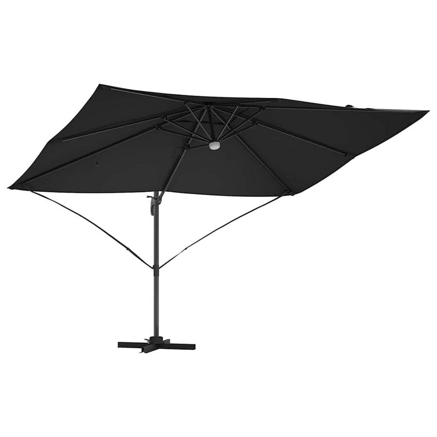 Parasol 351 X 250 X 253 Cm Polyester En Aluminium Zwart