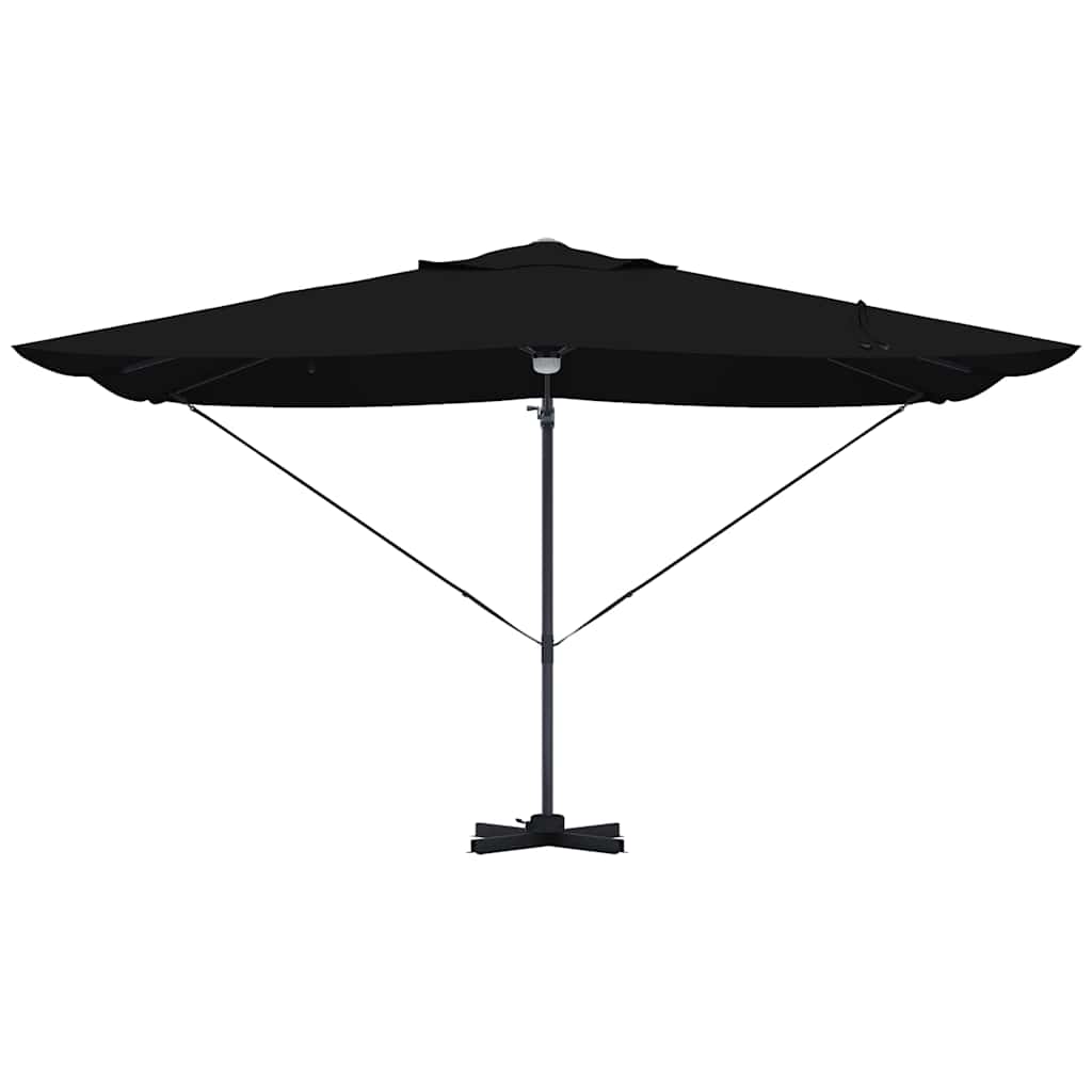 Parasol 351 X 250 X 253 Cm Polyester En Aluminium Zwart