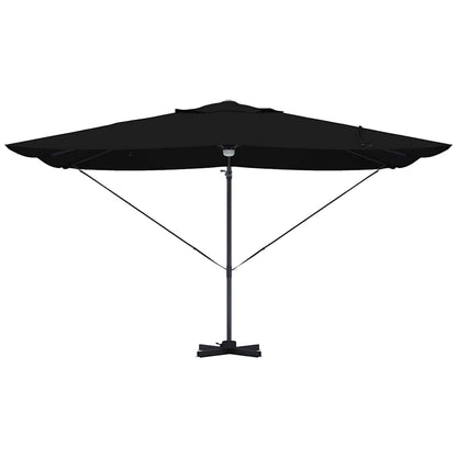 Parasol 351 X 250 X 253 Cm Polyester En Aluminium Zwart
