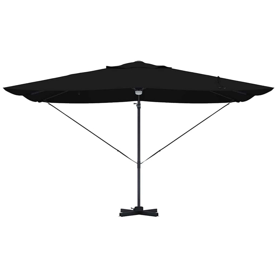 Parasol 351 X 250 X 253 Cm Polyester En Aluminium Zwart