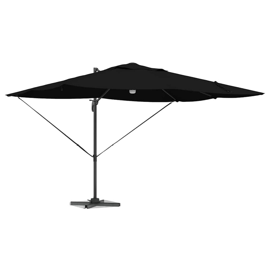 Parasol 351 X 250 X 253 Cm Polyester En Aluminium Zwart
