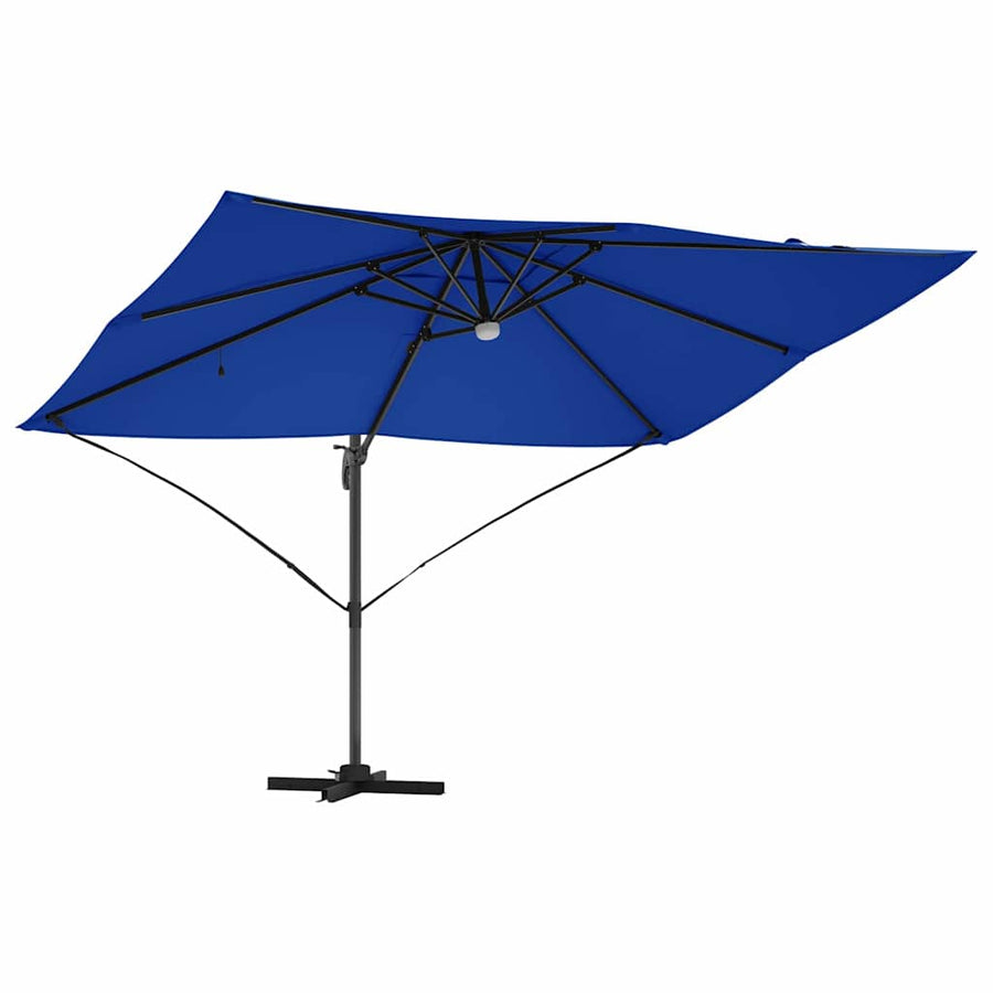 Parasol Azurblauw 351 X 250 X 253 Cm Polyester En Aluminium azuurblauw