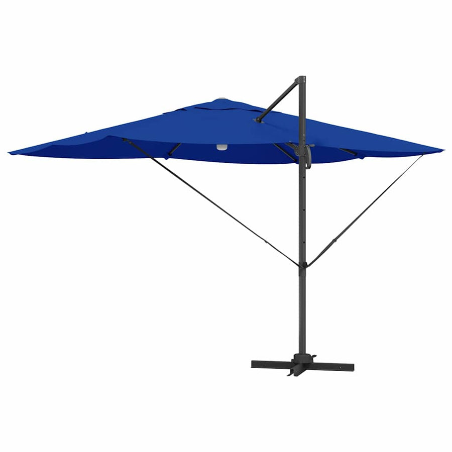 Parasol Azurblauw 351 X 250 X 253 Cm Polyester En Aluminium azuurblauw