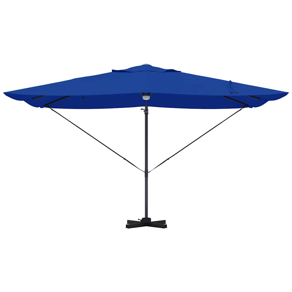 Parasol Azurblauw 351 X 250 X 253 Cm Polyester En Aluminium azuurblauw