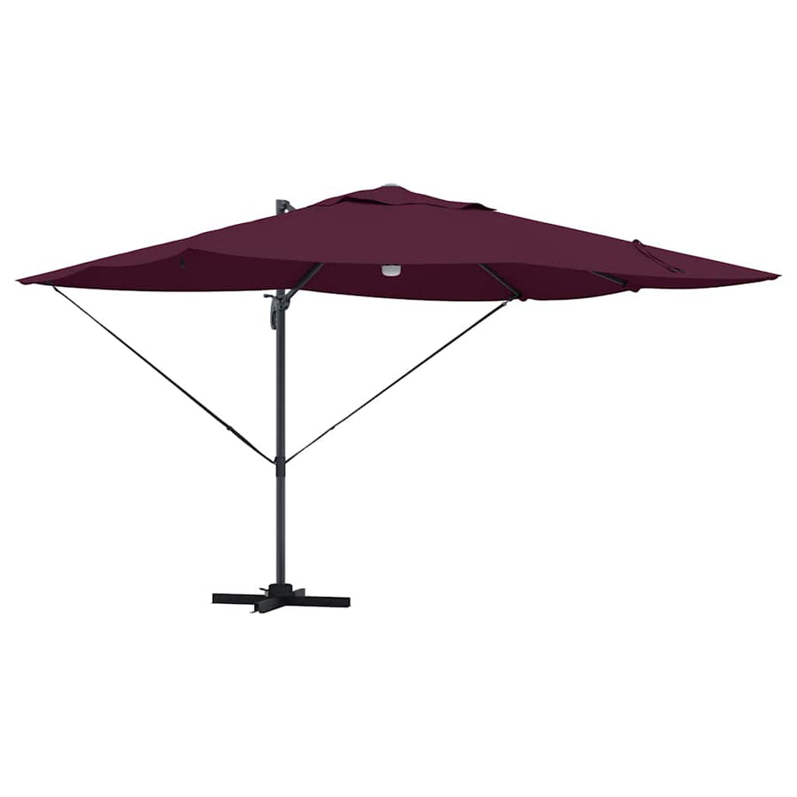 Parasol Bordeaux Rood 351 X 250 X 253 Cm Polyester En Aluminium Bordeauxrood
