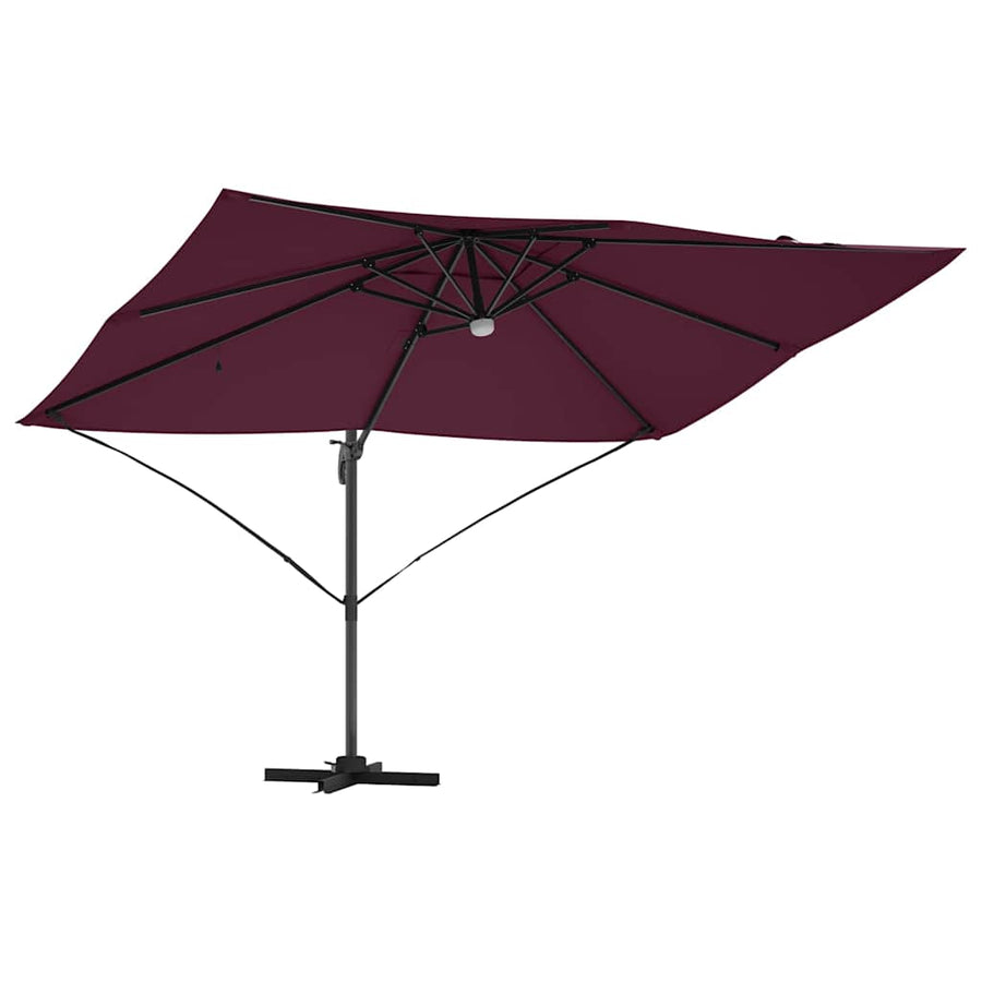 Parasol Bordeaux Rood 351 X 250 X 253 Cm Polyester En Aluminium Bordeauxrood