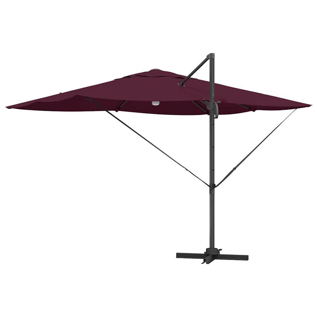 Parasol Bordeaux Rood 351 X 250 X 253 Cm Polyester En Aluminium Bordeauxrood