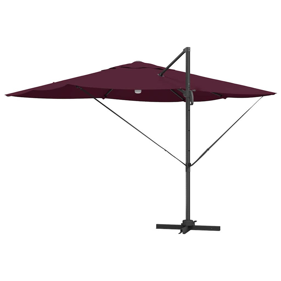 Parasol Bordeaux Rood 351 X 250 X 253 Cm Polyester En Aluminium Bordeauxrood