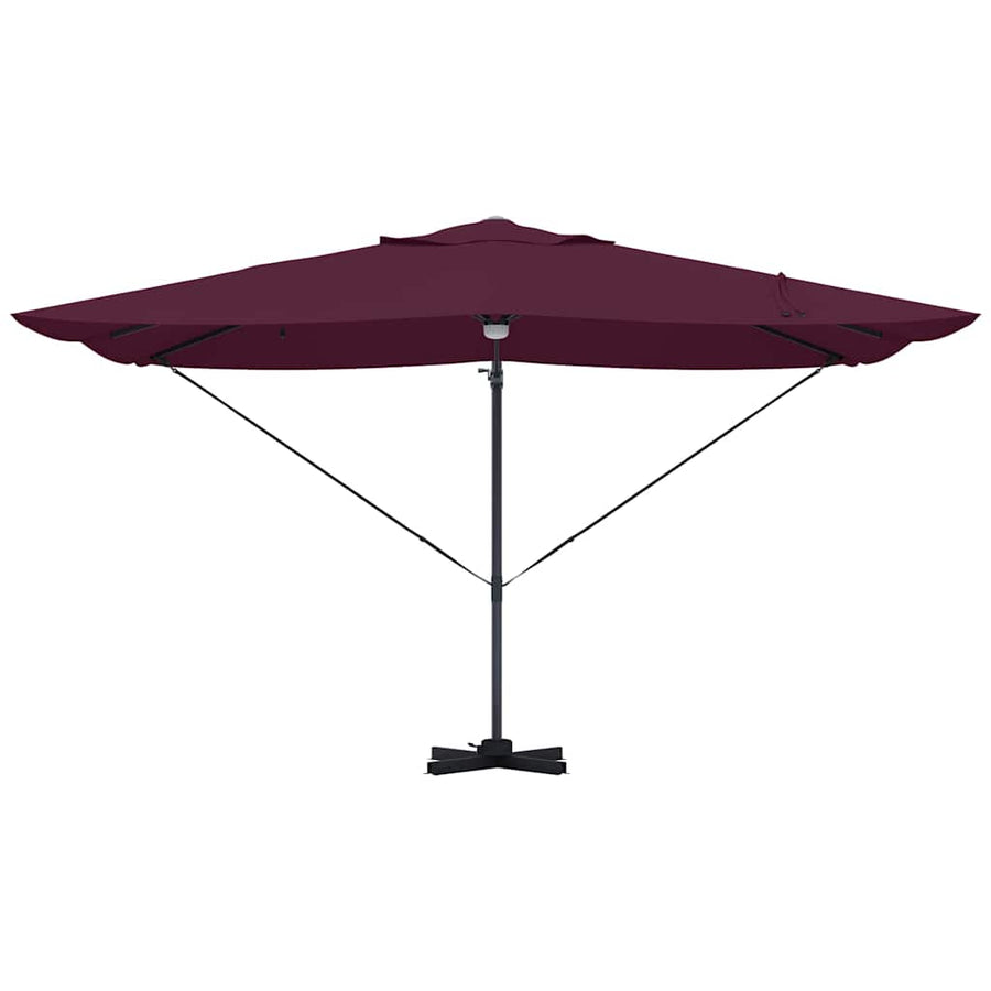 Parasol Bordeaux Rood 351 X 250 X 253 Cm Polyester En Aluminium Bordeauxrood