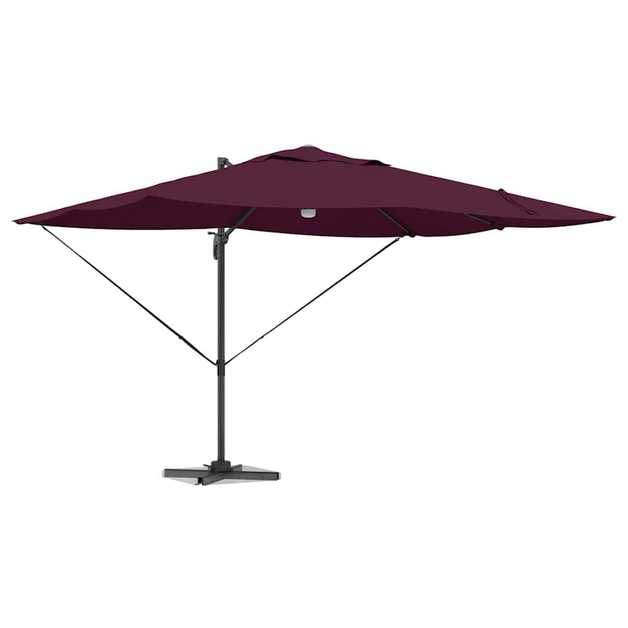 Parasol Bordeaux Rood 351 X 250 X 253 Cm Polyester En Aluminium Bordeauxrood