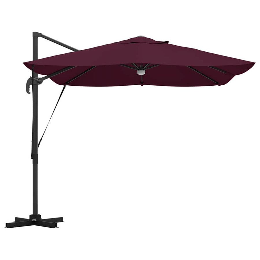 Parasol Bordeaux Rood 351 X 250 X 253 Cm Polyester En Aluminium Bordeauxrood
