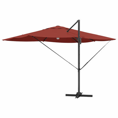 Parasol 351 X 250 X 253 Cm Polyester En Aluminium Terracotta