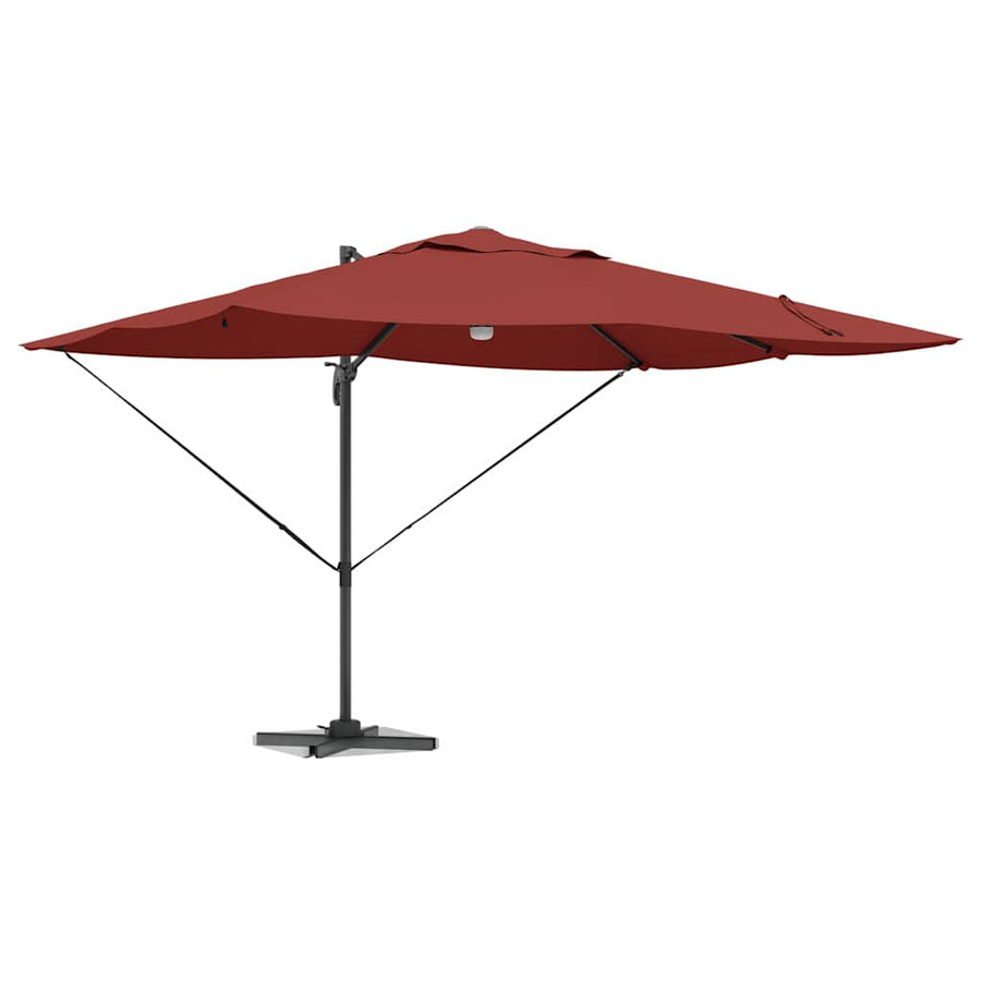 Parasol 351 X 250 X 253 Cm Polyester En Aluminium Terracotta