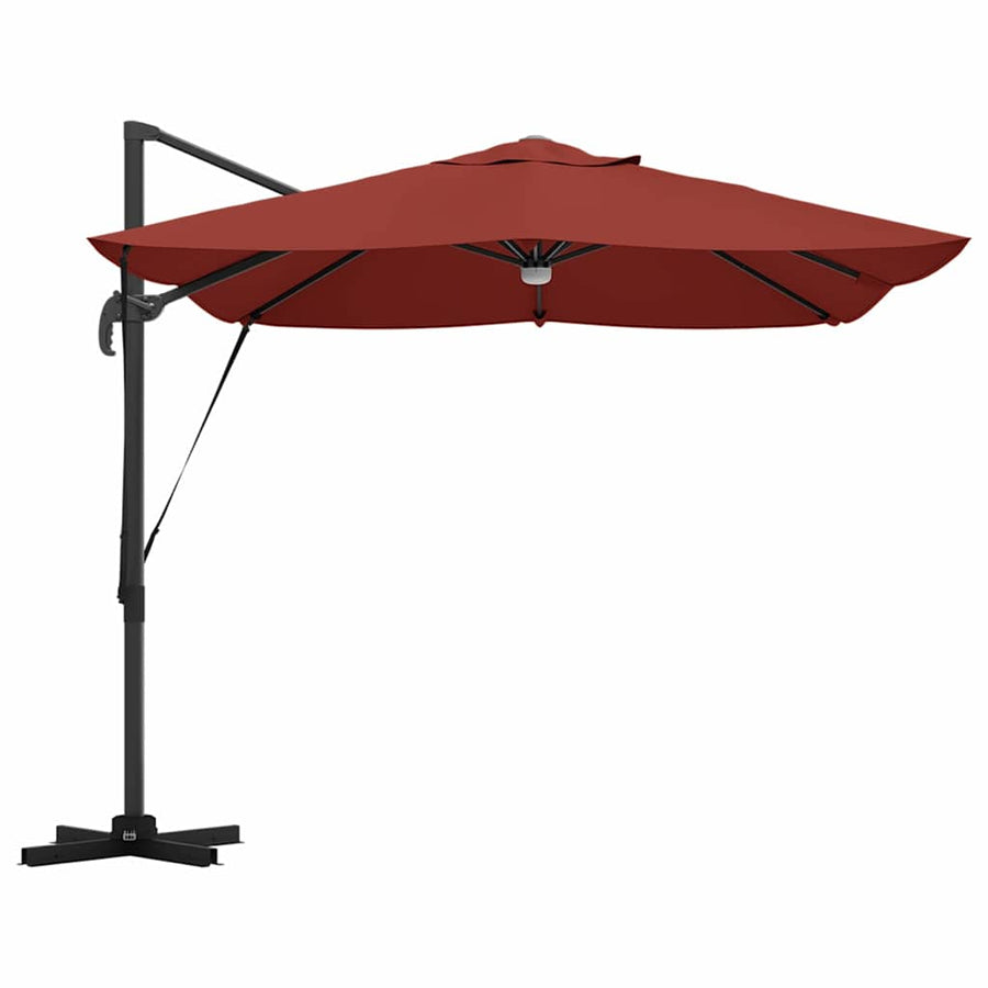 Parasol 351 X 250 X 253 Cm Polyester En Aluminium Terracotta