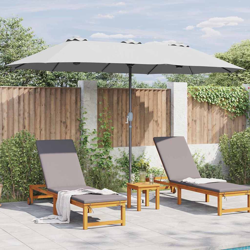 Tuinparasol Zand 380 x 196 x 235 cm Poedergecoat staal