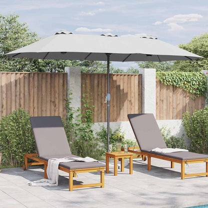 Tuinparasol Zand 380 x 196 x 235 cm Poedergecoat staal