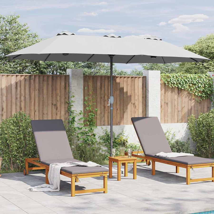Tuinparasol Zand 380 x 196 x 235 cm Poedergecoat staal