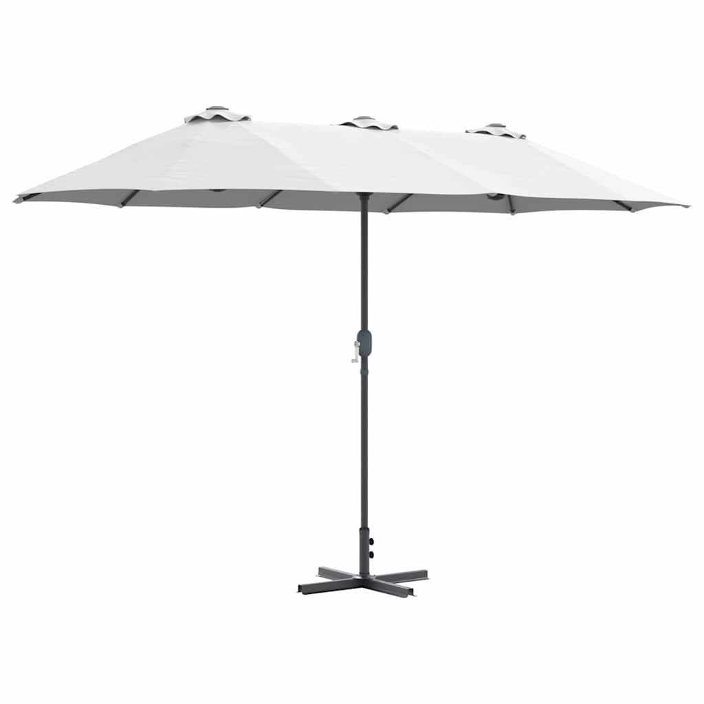 Tuinparasol Zand 380 x 196 x 235 cm Poedergecoat staal