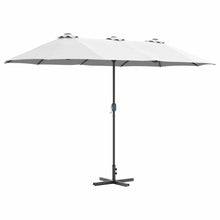 Tuinparasol Zand 380 x 196 x 235 cm Poedergecoat staal