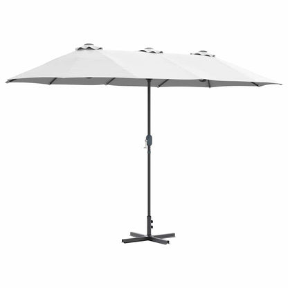 Tuinparasol Zand 380 x 196 x 235 cm Poedergecoat staal