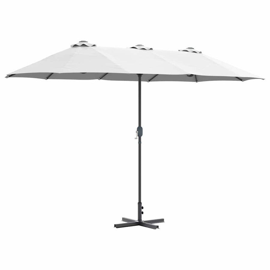 Tuinparasol Zand 380 x 196 x 235 cm Poedergecoat staal