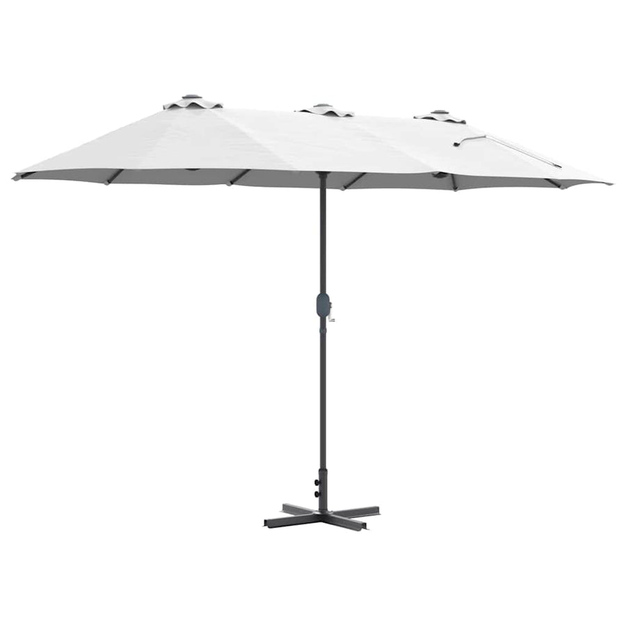 Tuinparasol Zand 380 x 196 x 235 cm Poedergecoat staal