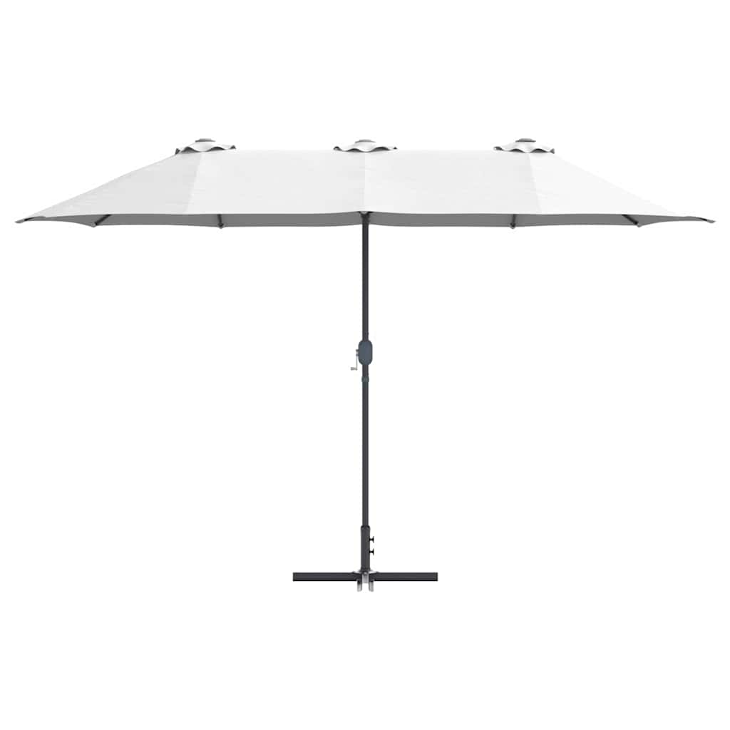 Tuinparasol Zand 380 x 196 x 235 cm Poedergecoat staal