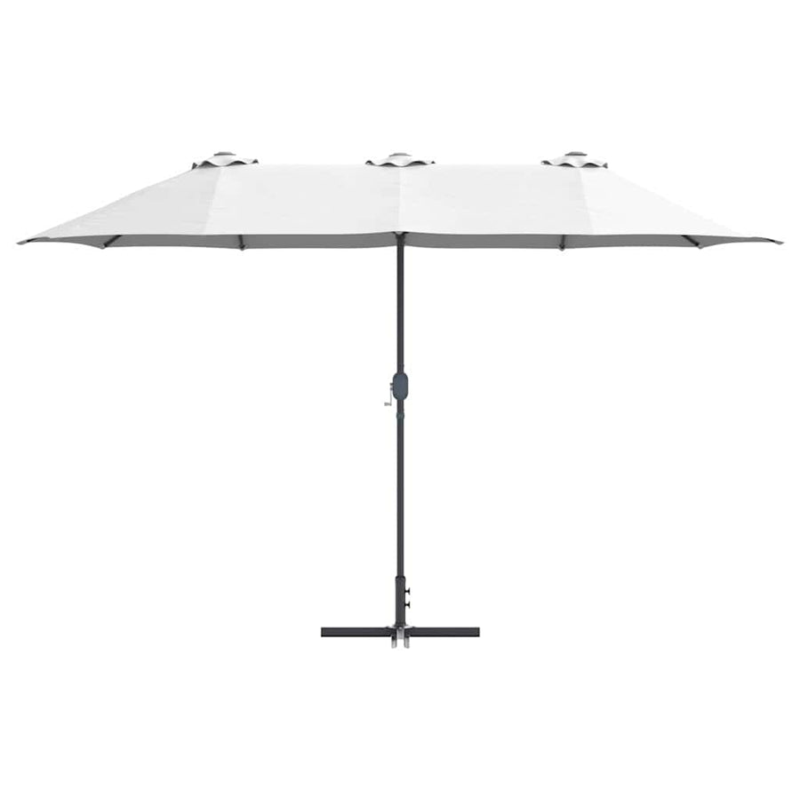 Tuinparasol Zand 380 x 196 x 235 cm Poedergecoat staal