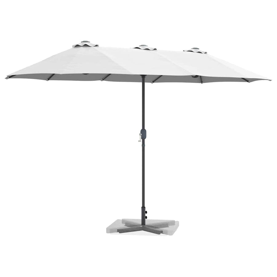 Tuinparasol Zand 380 x 196 x 235 cm Poedergecoat staal