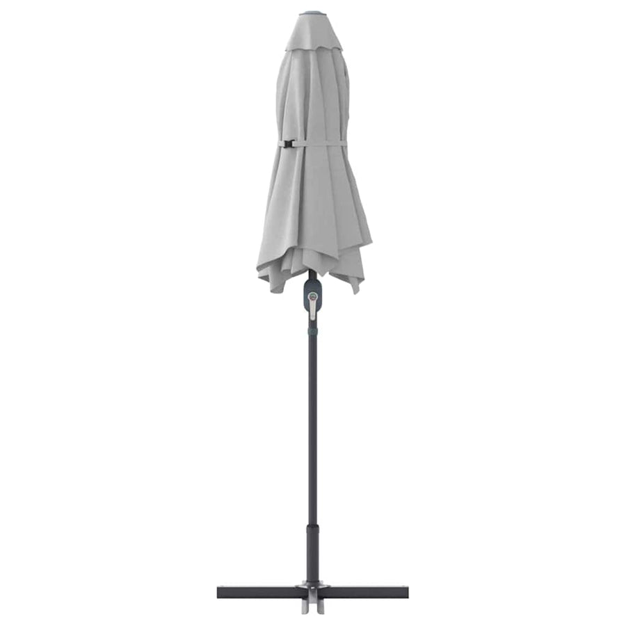 Tuinparasol Zand 380 x 196 x 235 cm Poedergecoat staal