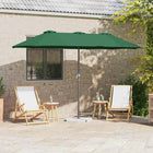Garden Parasol Green 370 x 197 x 239 cm Polyester and Aluminum