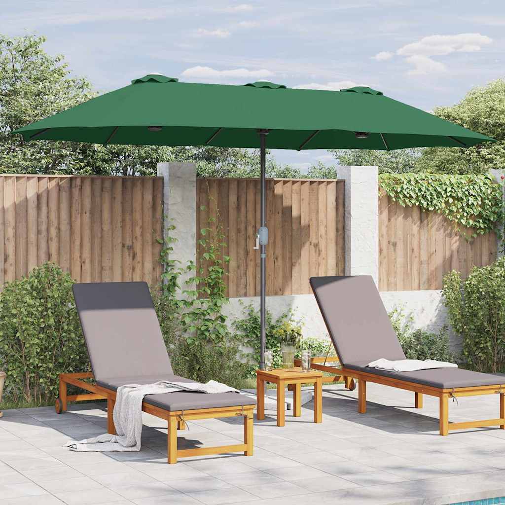 Tuinparasol Groen 380 x 196 x 235 cm Poedergecoat staal