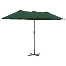 Tuinparasol Groen 380 x 196 x 235 cm Poedergecoat staal