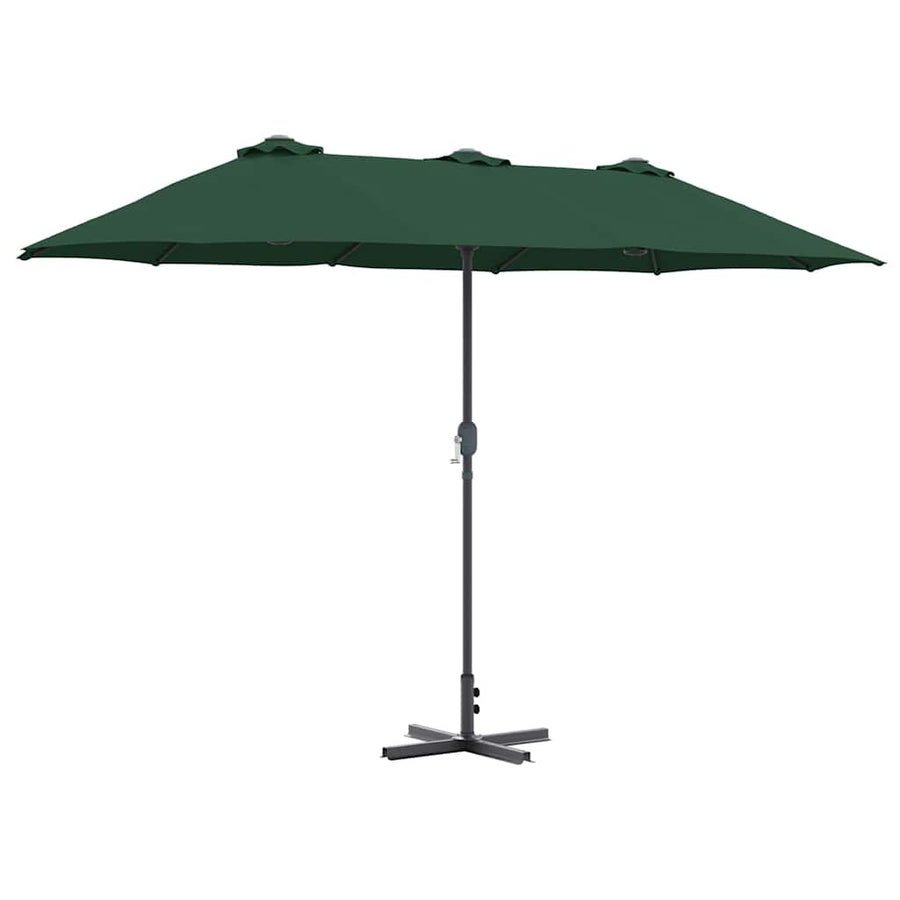 Tuinparasol Groen 380 x 196 x 235 cm Poedergecoat staal