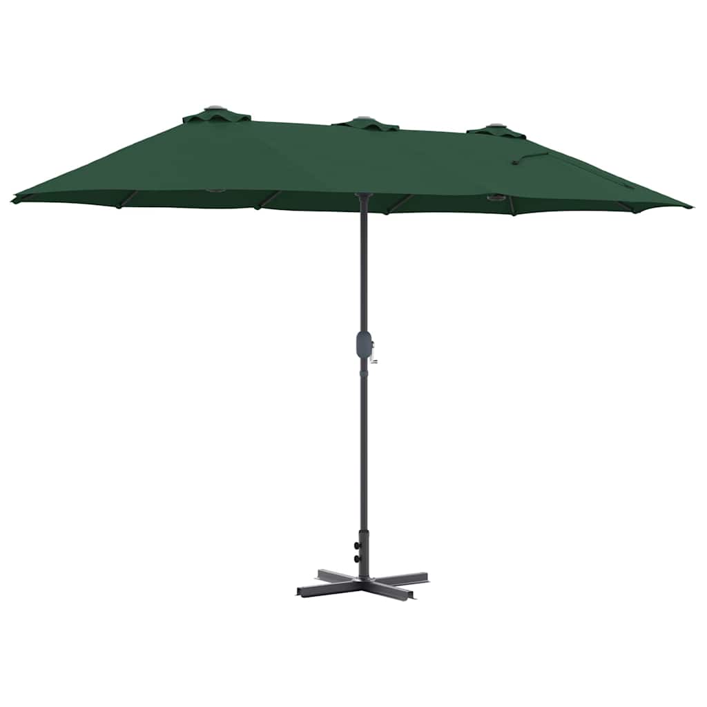 Tuinparasol Groen 380 x 196 x 235 cm Poedergecoat staal