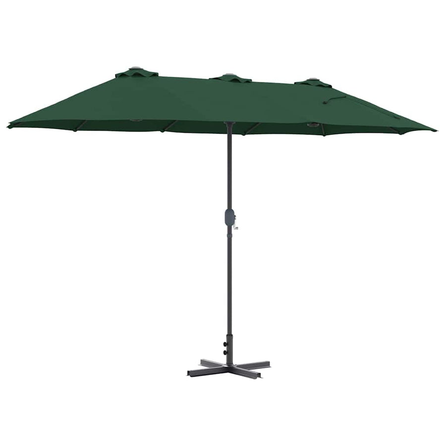 Tuinparasol Groen 380 x 196 x 235 cm Poedergecoat staal