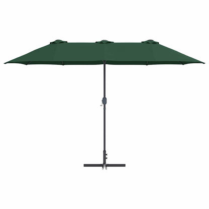Tuinparasol Groen 380 x 196 x 235 cm Poedergecoat staal