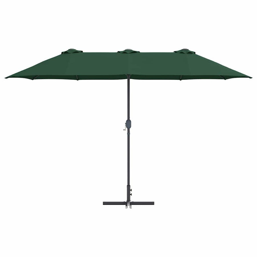 Tuinparasol Groen 380 x 196 x 235 cm Poedergecoat staal
