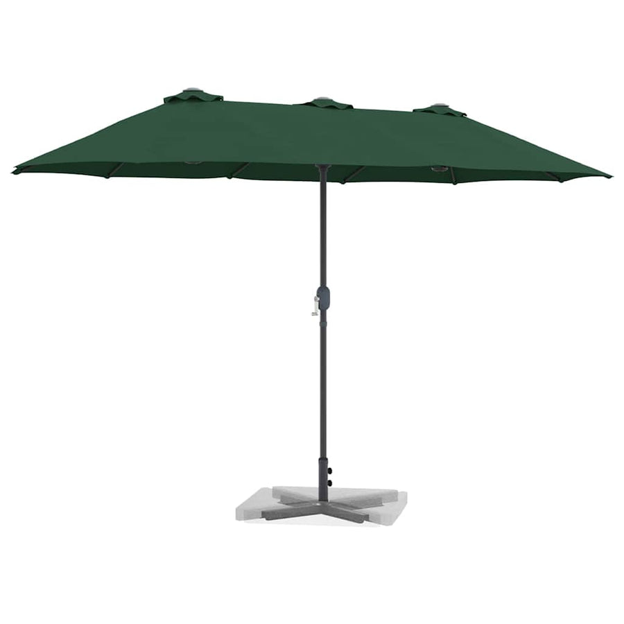 Tuinparasol Groen 380 x 196 x 235 cm Poedergecoat staal