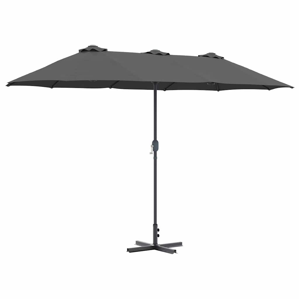 Tuinparasol Antraciet 380 x 196 x 235 cm Poedergecoat staal
