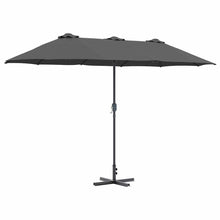 Tuinparasol Antraciet 380 x 196 x 235 cm Poedergecoat staal