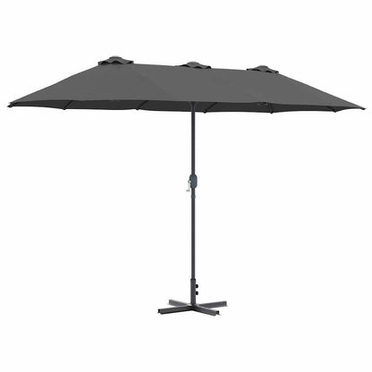 Tuinparasol Antraciet 380 x 196 x 235 cm Poedergecoat staal