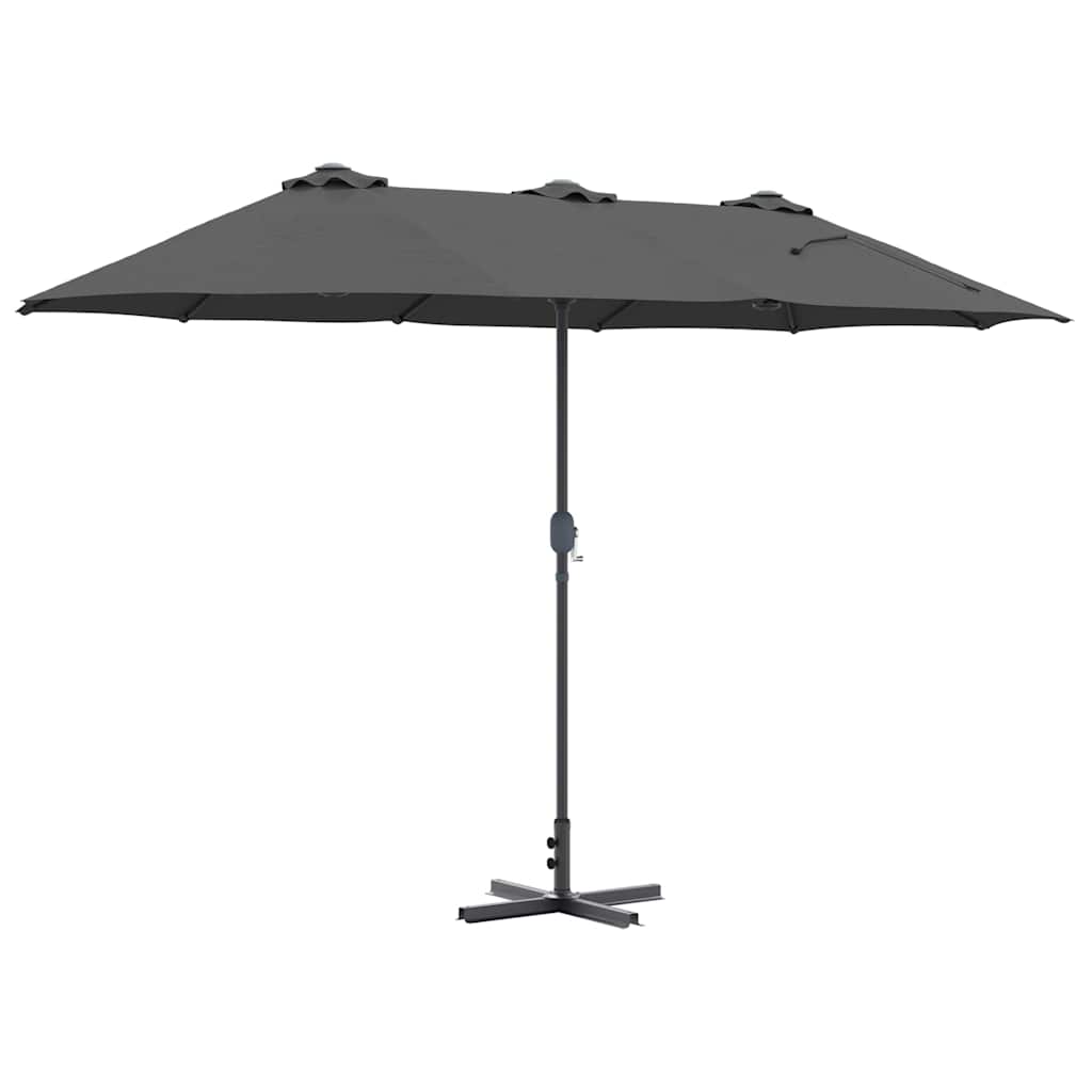 Tuinparasol Antraciet 380 x 196 x 235 cm Poedergecoat staal