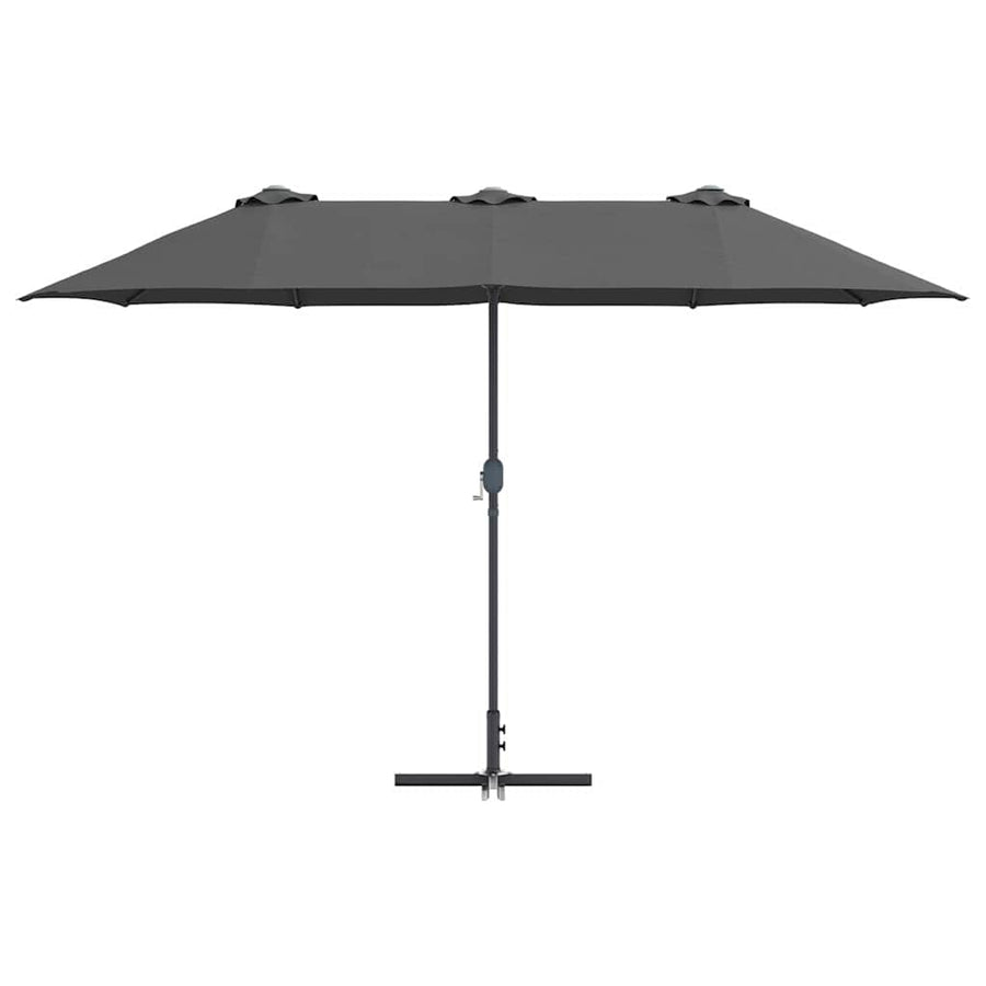Tuinparasol Antraciet 380 x 196 x 235 cm Poedergecoat staal