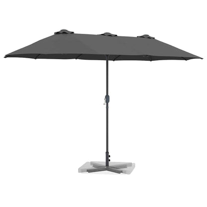 Tuinparasol Antraciet 380 x 196 x 235 cm Poedergecoat staal