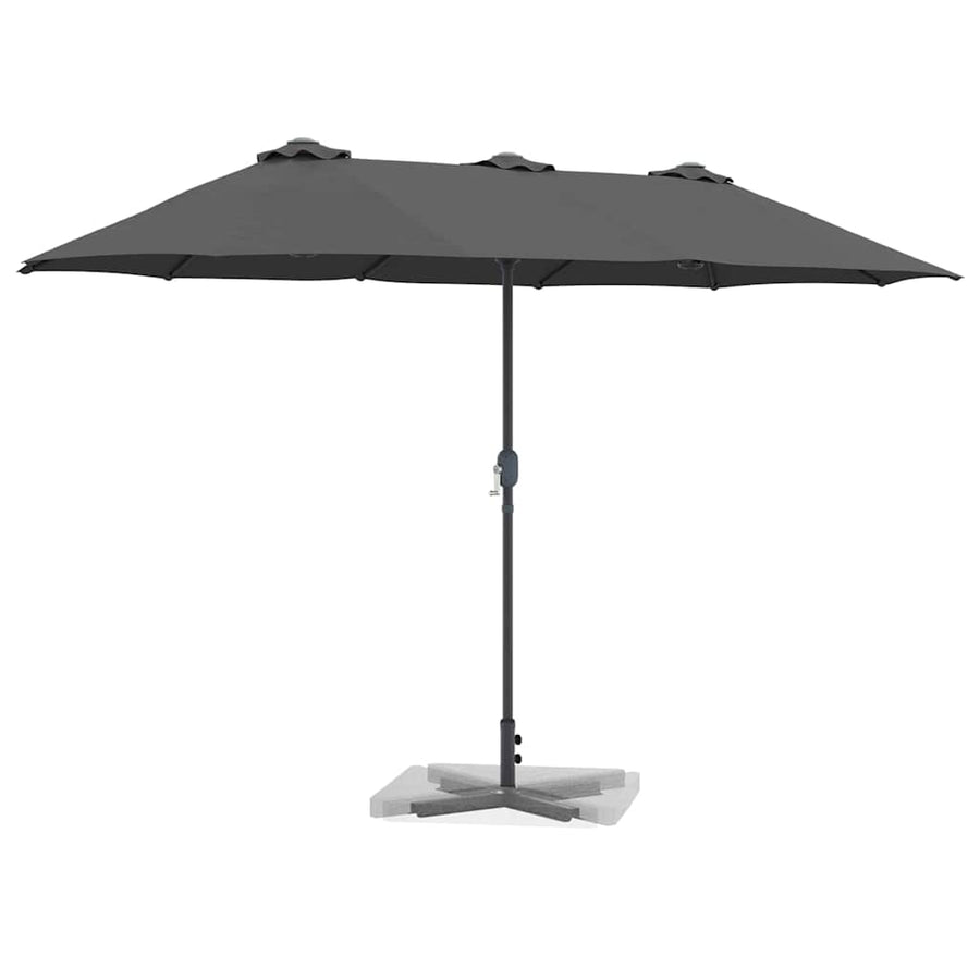 Tuinparasol Antraciet 380 x 196 x 235 cm Poedergecoat staal